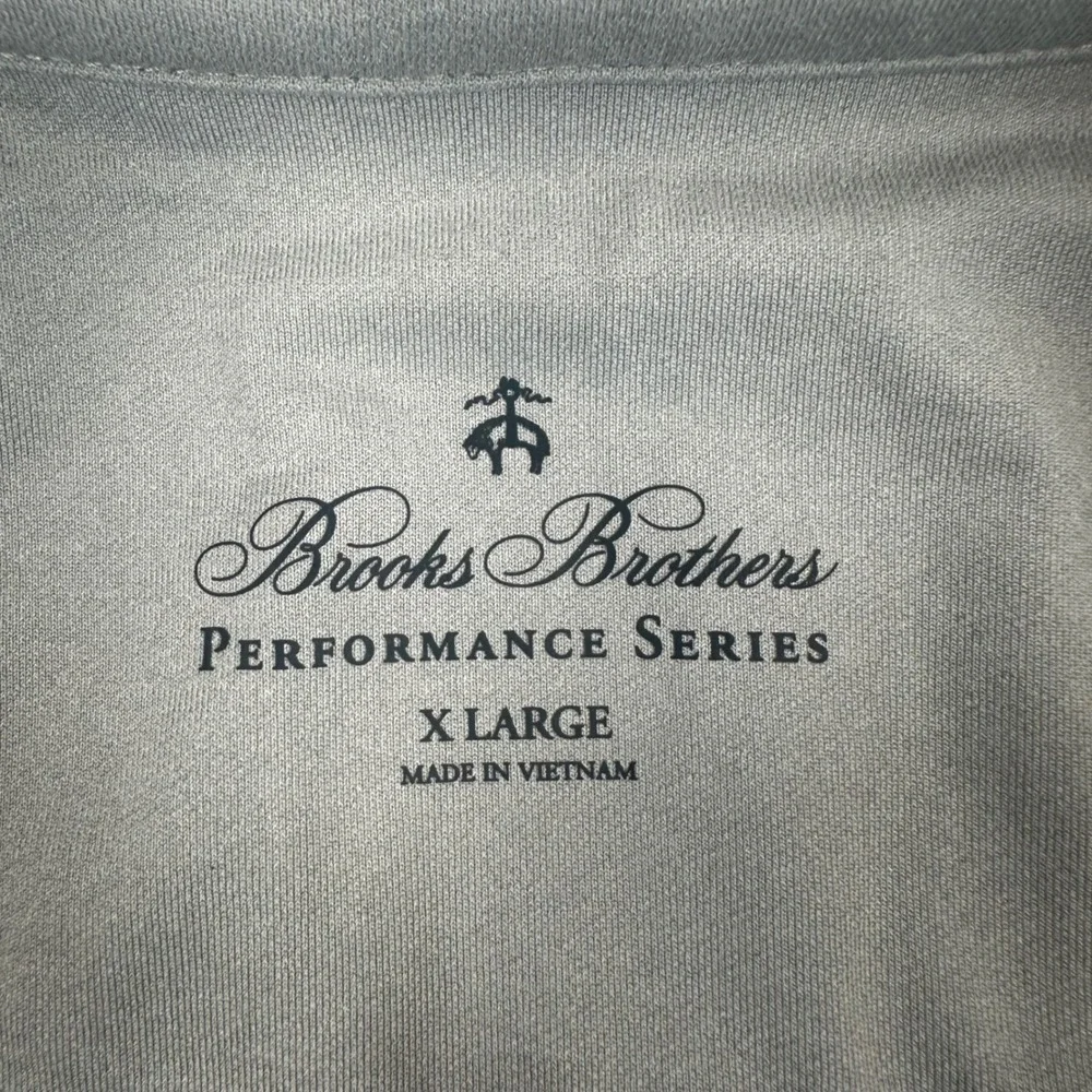 Brooks Brothers Performance Series Vest Mens XL Gray Full Zip Golf Stretch Stone